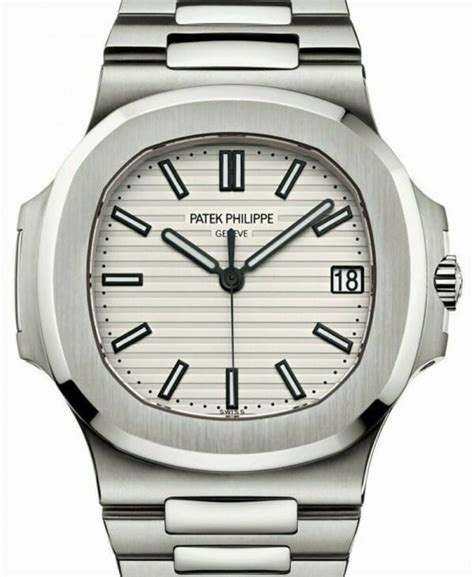 patek philippe white face nautilus|patek nautilus retail price.